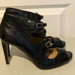 COPY - Ann Taylor Black  Amaya Peeptoe Shootie Si…